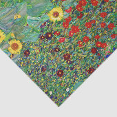 Bauerngarten Gustav Klimt mit Sonnenblumenmalereie Seidenpapier (Ausschnitt)