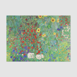 Bauerngarten Gustav Klimt mit Sonnenblumenmalereie Seidenpapier