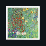 Bauerngarten Gustav Klimt mit Sonnenblumenmalereie Serviette<br><div class="desc">Bauerngarten Gustav Klimt mit Sonnenblumen Vintage Jugendstil-Malerei</div>