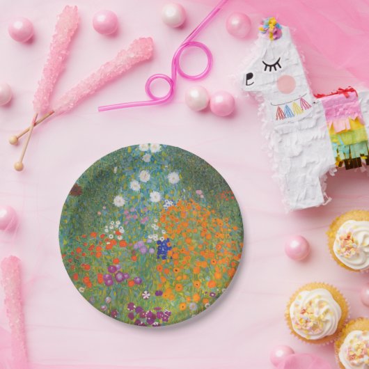 Bauerngarten - Gustav Klimt Pappteller (Party)