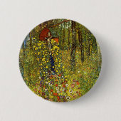 Bauerngarten mit Crucifix von Gustav Klimt Button (Vorderseite)