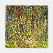 Bauerngarten mit Crucifix von Gustav Klimt Magnet (Vorne)