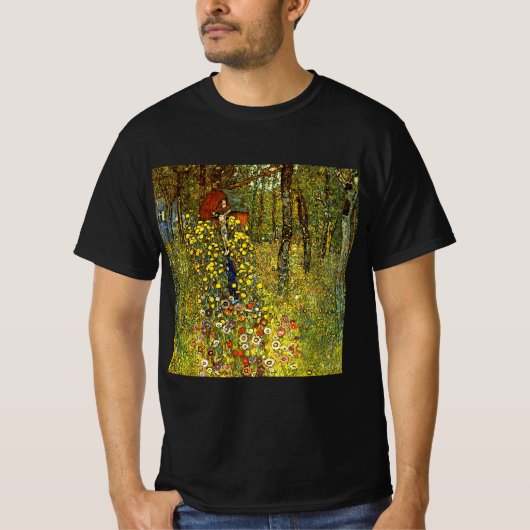 Bauerngarten mit Crucifix von Gustav Klimt T-Shirt (Vorderseite)