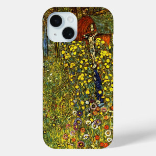 Bauerngarten mit Kruzifix von Gustav Klimt iPhone 15 Hülle