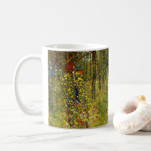 Bauerngarten mit Kruzifix von Gustav Klimt Kaffeetasse