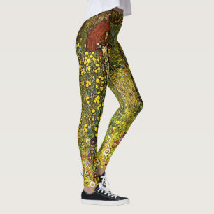 Bauerngarten mit Kruzifix von Gustav Klimt Leggings