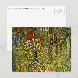 Bauerngarten mit Kruzifix von Gustav Klimt Postkarte