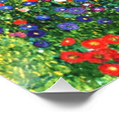 Bauerngarten mit Sonnenblumen, beliebtes Gemälde Poster (Ecke)