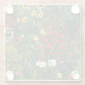 Bauerngarten mit Sonnenblumen, berühmtes Kunstwerk Glasuntersetzer (Rückseite)