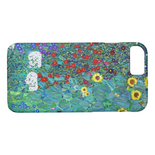 Bauerngarten mit Sonnenblumen, Gustav Klimt Case-Mate iPhone Hülle (Rückseite (Horizontal))