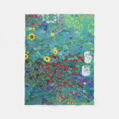 Bauerngarten mit Sonnenblumen, Gustav Klimt Fleecedecke (Vorderseite)