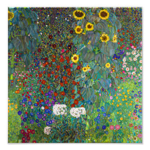 Bauerngarten mit Sonnenblumen Gustav Klimt Fotodruck