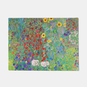 Bauerngarten mit Sonnenblumen Gustav Klimt Fußmatte