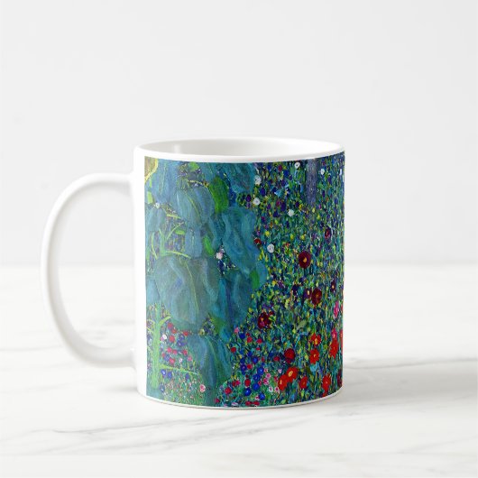 Bauerngarten mit Sonnenblumen, Gustav Klimt Kaffeetasse (Links)