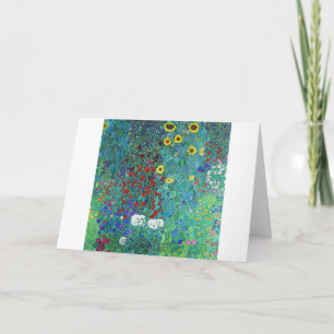 Bauerngarten mit Sonnenblumen, Gustav Klimt Karte