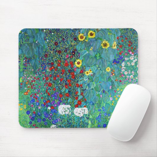 Bauerngarten mit Sonnenblumen, Gustav Klimt Mousepad (Mit Mouse)