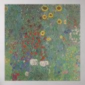 Bauerngarten mit Sonnenblumen - Gustav Klimt Poster (Vorne)
