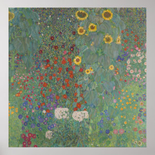Bauerngarten mit Sonnenblumen - Gustav Klimt Poster