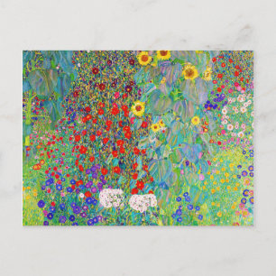 Bauerngarten mit Sonnenblumen Gustav Klimt Postkarte
