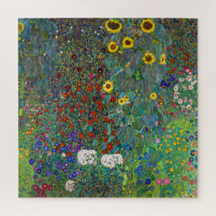 Bauerngarten mit Sonnenblumen Gustav Klimt Puzzle