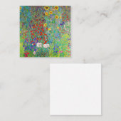 Bauerngarten mit Sonnenblumen Gustav Klimt Quadratische Visitenkarte (Vorne/Hinten)