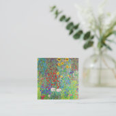 Bauerngarten mit Sonnenblumen Gustav Klimt Quadratische Visitenkarte (Stehend Vorderseite)