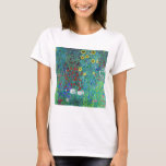 Bauerngarten mit Sonnenblumen, Gustav Klimt T-Shirt<br><div class="desc">Gustav Klimt (14. Juli 1862 - 6. Februar 1918) war ein österreichischer symbolischer Maler und einer der prominentesten Mitglieder der Wiener Sezessionsbewegung. Klimt ist bekannt für seine Gemälde, Wandgemälde, Skizzen und andere Kunstobjekte. Neben seinen figurativen Werken, die Allegorien und Portraits enthalten, malte er Landschaften. Unter den Künstlern der Wiener Sezession...</div>