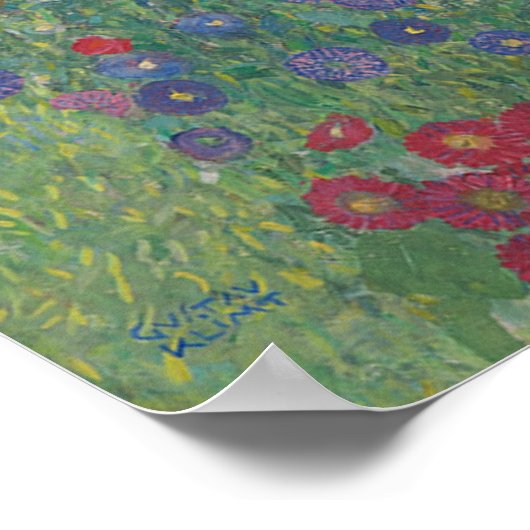Bauerngarten mit Sonnenblumen — Klimt Poster (Ecke)