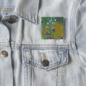 Bauerngarten, Ölmalerei, Gustav Klimt Button (Beispiel)