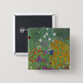 Bauerngarten, Ölmalerei, Gustav Klimt Button (Vorne & Hinten)