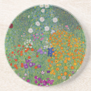 Bauerngarten, Ölmalerei, Gustav Klimt Getränkeuntersetzer