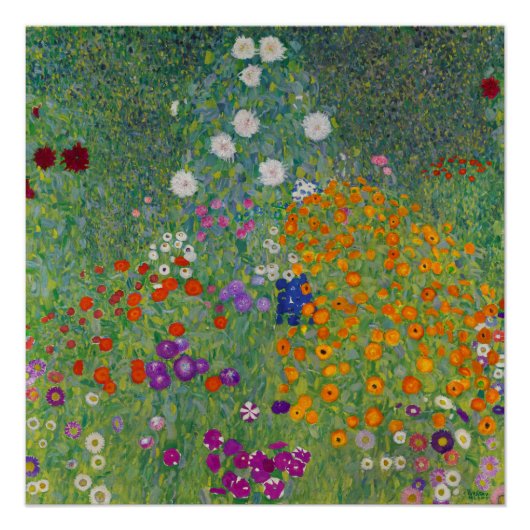 Bauerngarten, Ölmalerei, Gustav Klimt Poster (Vorderseite)