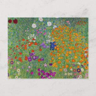 Bauerngarten, Ölmalerei, Gustav Klimt Postkarte