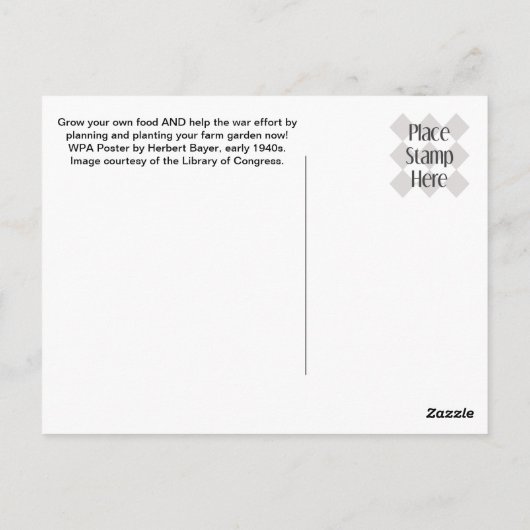 Bauerngarten Postkarte (Rückseite)