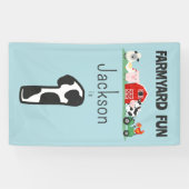 Bauerngeld 1. Geburtstag Bauernhof Tierkinder Banner (Horizontal)