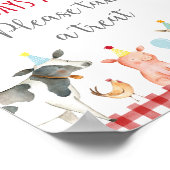 Bauerngrün Geburtsdatum Leckerei Zeichen Poster (Ecke)