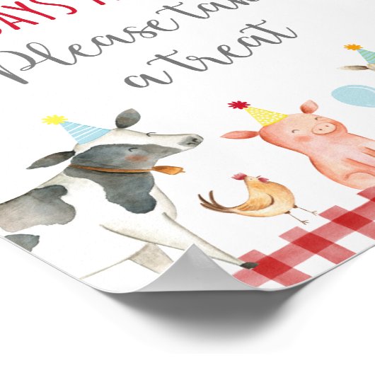 Bauerngrün Geburtsdatum Leckerei Zeichen Poster (Ecke)