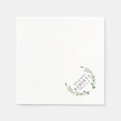 Bauerngrün | Individuelle Name Hochzeit Serviette (Vorderseite)