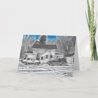 Bauernhaus 3 - Öl verbessert Feiertagskarte