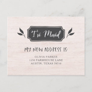 Bauernhaus   Adressänderung Ankündigungspostkarte