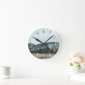 Bauernhaus-Ansicht Runde Wanduhr (Zuhause)