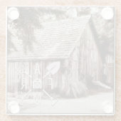 Bauernhaus Antiker Stall Glasuntersetzer (Rückseite)