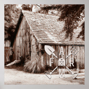Bauernhaus Antiker Stall Poster