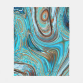 Bauernhaus aquamarin blau Woodgrain türkisfarbene Fleecedecke (Vorderseite)