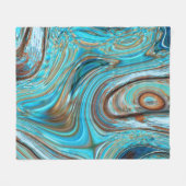 Bauernhaus aquamarin blau Woodgrain türkisfarbene Fleecedecke (Vorderseite (Horizontal))