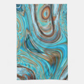 Bauernhaus aquamarin blau Woodgrain türkisfarbene Geschirrtuch (Vertikal)