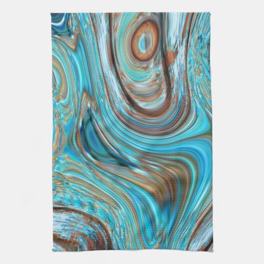 Bauernhaus aquamarin blau Woodgrain türkisfarbene  Geschirrtuch (Vertikal)