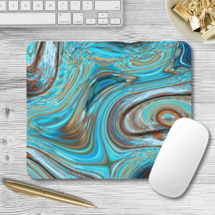 Bauernhaus aquamarin blau Woodgrain türkisfarbene  Mousepad