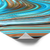 Bauernhaus aquamarin blau Woodgrain türkisfarbene Poster (Ecke)