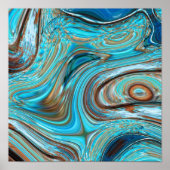 Bauernhaus aquamarin blau Woodgrain türkisfarbene Poster (Vorne)